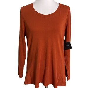 Cynthia Rowley Rust Long Sleeve Top